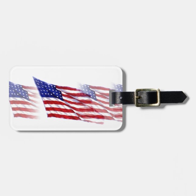 Tag der amerikanischen Flagge Gepäckanhänger (Vorderseite horizontal)