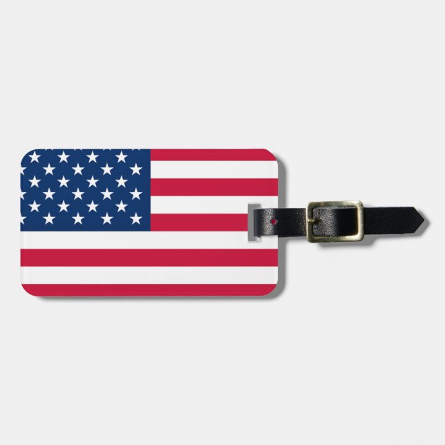 Tag der amerikanischen Flagge Gepäckanhänger (Vorderseite horizontal)