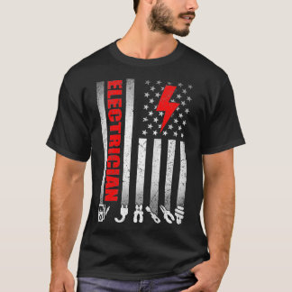 Tag der amerikanischen Flaggenflaggen des Elektroi T-Shirt