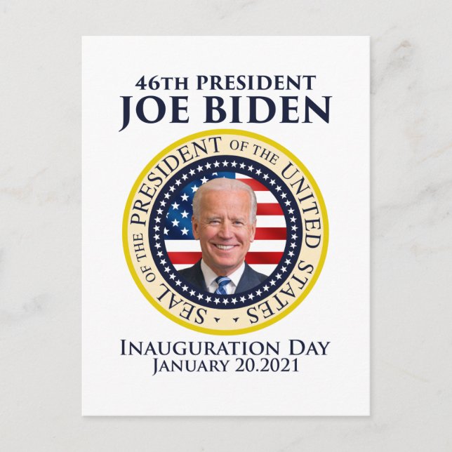 Tag der Amtseinführung 2021 Präsident Biden Postkarte (Vorderseite)