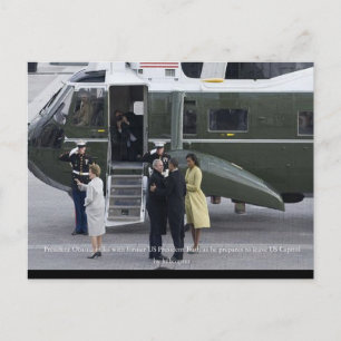 Tag der Amtseinführung in Foto Bush Verlassend Was Postkarte