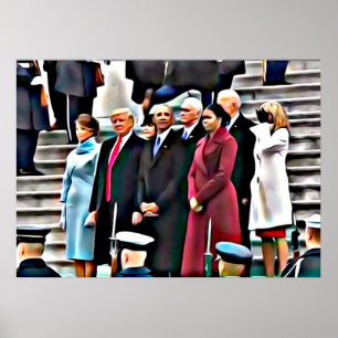 Tag der Amtseinführung Präsident Obama & Donald Tr Poster