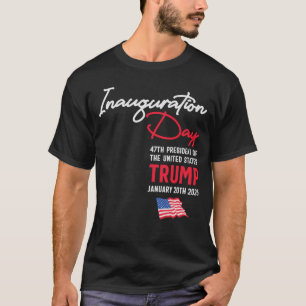 Tag der Amtseinführung Trump Amerikanische Flagge T-Shirt