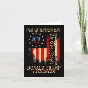 Tag der Amtseinführung Trumps 2025 Präsident Donal Karte