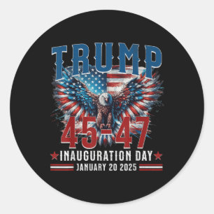 Tag der Amtseinführung Trumps , Erwachsene, Schwar Runder Aufkleber
