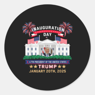 Tag der Amtseinführung von Donald Trump 2025 47. P Runder Aufkleber