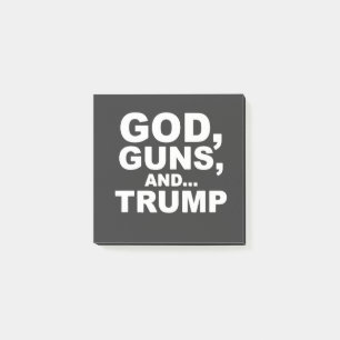 Tag der Amtseinführung von Gott, Waffen und Trump Post-it Klebezettel