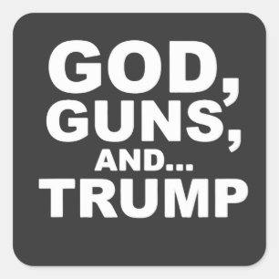 Tag der Amtseinführung von Gott, Waffen und Trump Quadratischer Aufkleber