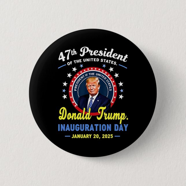 Tag der Amtseinführung von Präsident Donald Trump Button (Vorderseite)
