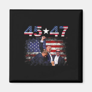 Tag der Amtseinführung von Trump 45 47 Fight Fight Magnet