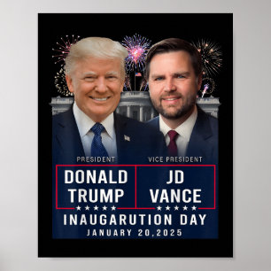 Tag der Amtseinführung von Trump Vance 2025 Donald Poster