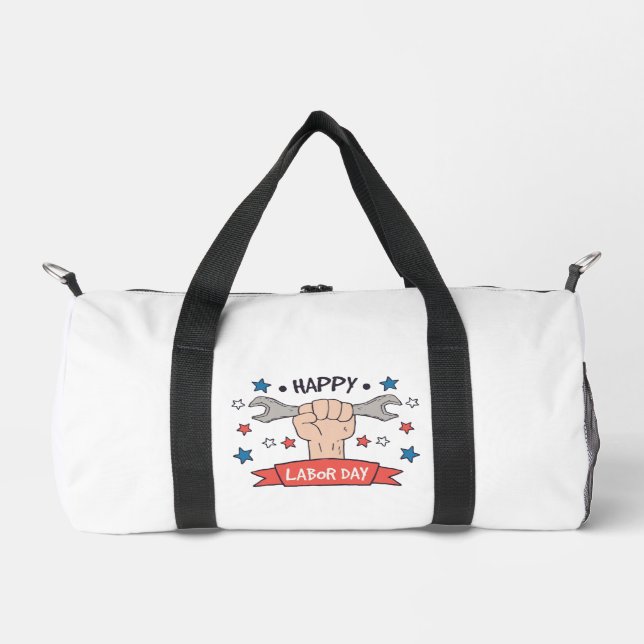 Tag der Arbeit Grafik-Abzeichen Farbdesign Duffle Bag (Vorderseite)