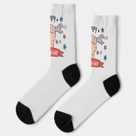 Tag der Arbeit Grafik-Abzeichen Farbdesign Socken