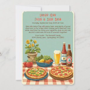Tag der Arbeit Pizza & Bier Einladung – Patriotisc