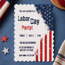 Tag der Arbeit Rot Weiß Blau USA-Flagge Party