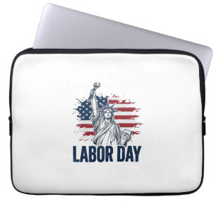 Tag der Arbeit Statue der Freiheit Patriotischer A Laptopschutzhülle