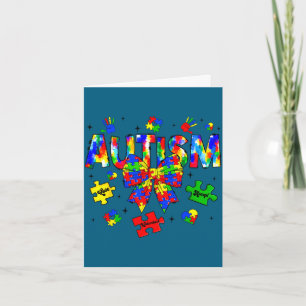 Tag der Autismusaufklärung Coquette-Bogen-Puzzlete Karte