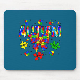 Tag der Autismusaufklärung Coquette-Bogen-Puzzlete Mousepad