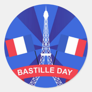 Tag der Bastille 14. Juli Frankreich Nationaltag Runder Aufkleber