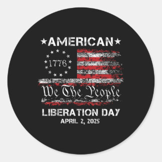 Tag der Befreiung Amerikas am 2. April 2002 Runder Aufkleber