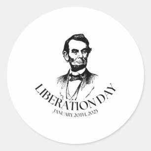 Tag der Befreiung Trump 2025 3 Runder Aufkleber