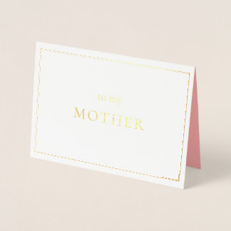 Tag der Bemerkung für die Mutter der Braut Folienkarte