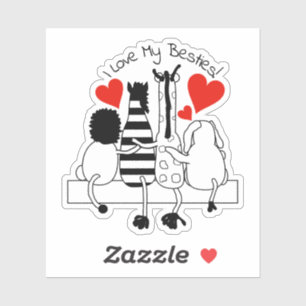 Tag der besten Freunde Aufkleber