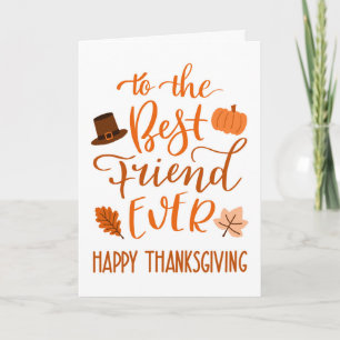 Tag der besten Freunde je Erntedank in Orange Karte