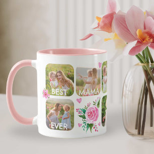 Tag der besten Mama-jemals-Foto Collage Mütter Tasse