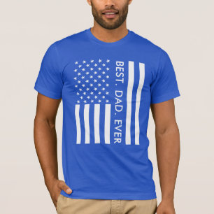 Tag der besten Vater je Typografie Flag Fathers T-Shirt