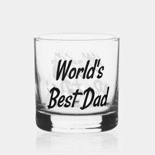 Tag der besten Vater-Schwarztexte Whiskyglas
