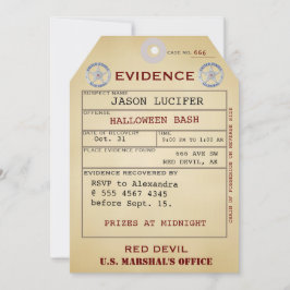 Tag der Beweisaufnahme Halloween Spooky Spaß Merkw Einladung