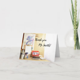 Tag der Bewertung durch Lehrer der Kunstklasse Dankeskarte