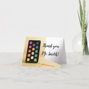 Tag der Bewertung durch Lehrer der Kunstklasse Dankeskarte