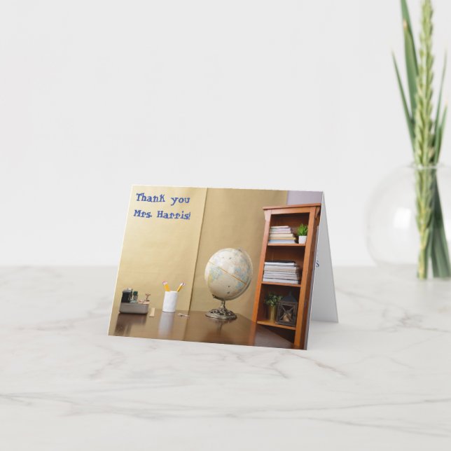 Tag der Bewertung durch Lehrer im Klassenzimmer Dankeskarte (Vorderseite)