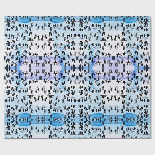 Tag der Blauen Schattenväter Geschenkpapier (Flach)