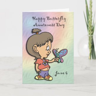 Tag der Butterfly-Sensibilisierung 6. Juni Karte