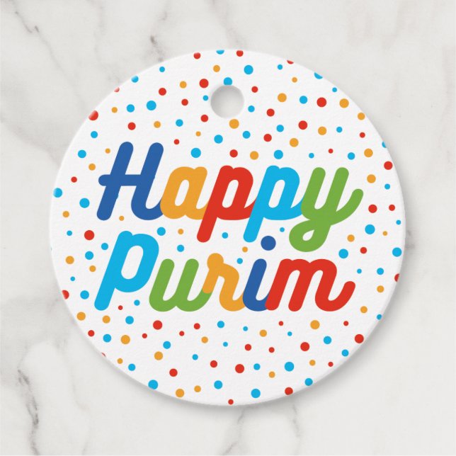 Tag der Circle Purim-Bevorzugung Geschenkanhänger (Vorderseite)