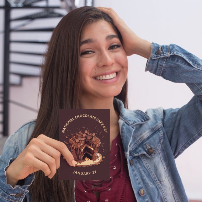 Tag der dekadenten nationalen Schokoladenkuchen Postkarte (Von Creator hochgeladen)