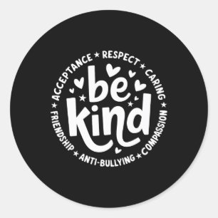 Tag der Einheit ohne Schikanen Orange Anti-Bullyin Runder Aufkleber