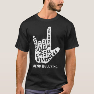 Tag der Einheit Orange Anti Bullying Liebe Signage T-Shirt