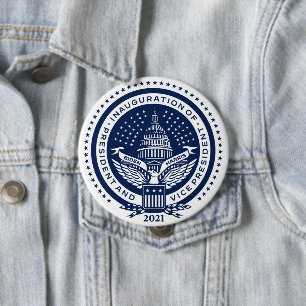 Tag der Einweihung des Biden Harris Logo 2021 Button