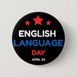 Tag der englischen Sprache Button