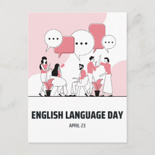 Tag der englischen Sprache Postkarte
