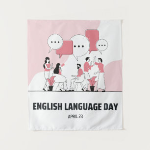 Tag der englischen Sprache Wandteppich