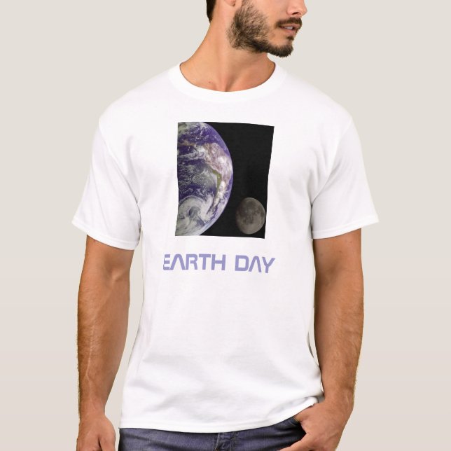 Tag der Erde 2012 - Erde und Mond T-Shirt (Vorderseite)