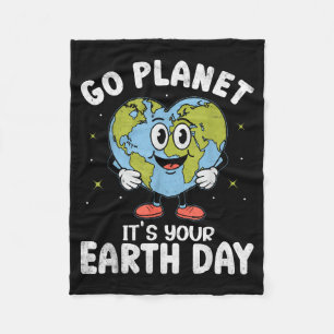 Tag der Erde 2026 geh Planet Erde Tag Männer Fraue Fleecedecke