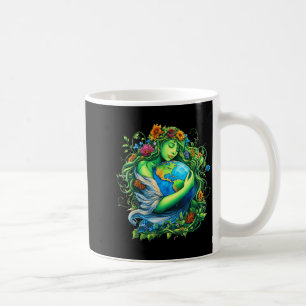 Tag der Erde 2026 grüne Mutter Natur Planet Frauen Kaffeetasse