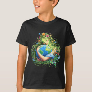 Tag der Erde 2026 grüne Mutter Natur Planet Frauen T-Shirt