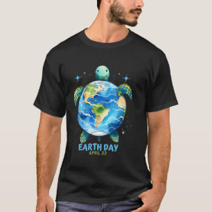 Tag der Erde 22. April Tutrle Rettet den Planeten T-Shirt